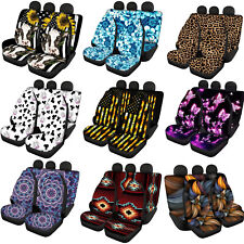 For U Designs Full Set Car Seat Covers For Front Rear Seat For Women Men 4pcs