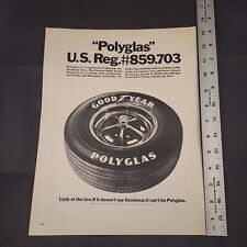 1969 Vintage Ad Good Year Polyglas Tire Automobile Excellent