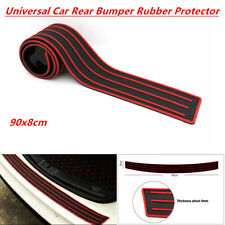 1pcs Car Suv Rear Bumper Sillprotector Rubber Cover Guard Protective Strip Red