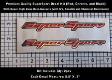 Ss Decals Super Sport Camaro Pair Red Fender Decals Laminated 0101
