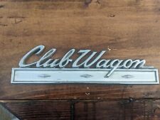 Vintage Ford Club Wagon Emblem Econoline