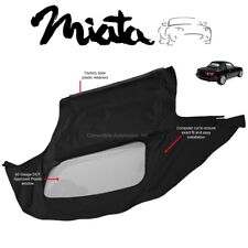 Mazda Miata Convertible Soft Top Plastic Window 1990-2005 Black Cabrio