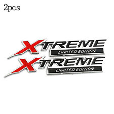 2pcs For Xtreme X Treme Limited Edition Emblem Badge Sticker Nameplate Red Black
