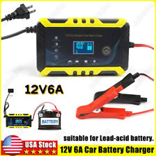 12v 6a Car Battery Charger Smart Automatic Pulse Repair Trickle Charger Agm Gel