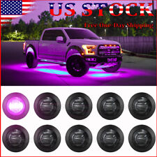 10 Pods Purple Led Rock Lights For Jeep Offroad Truck Car Underbody Wheel Light