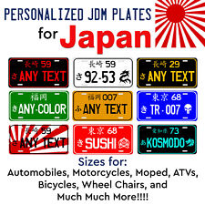Japanese Japan Customized Aluminum License Plate Tag Jdm Auto Atv Motorcycle