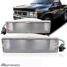 For Nissan D21 1986-1997 Hardbody Pickup Front Bumper Lamp Clear Pair Set