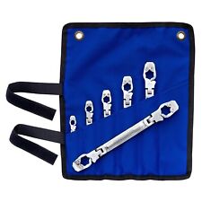 Ratcheting Flare Nut Double Flex Line Wrench - 6 Piece Metric Set - Napa Carlyle