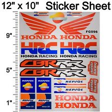 Hrc Honda Repsol 19pc 12x10 Sticker Decal Sheet - Mx Motocross Dirt Bike