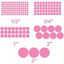 Polka Dot Stickers Pick Size And Color Permanent Outdoor Glossy Vinyl Decals.