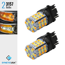 2x 3157 Dual Color Switchback Led Drl White Amber Turn Signal Light Bulbs