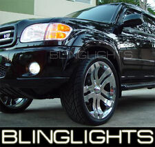 White Halo Fog Lights For 2001-2007 Toyota Sequoia Lamps Angel Eyes Foglamps Kit