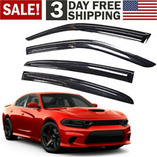 4x Window Visors Sun Rain Guards Vent Shade Fits For 2011-2022 Dodge Charger