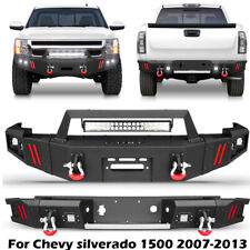 Offroad Steel Carbon Fiber Front Rear Bumper For Chevy Silverado 1500 2007-2013