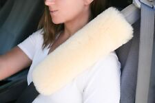 2 Medical Ivory 9 L Merino Sheepskin Seat Belt Shoulder Strap Pad Covers Usa