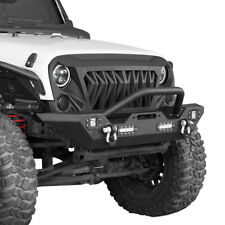 Front Winch Bumper W Led Lighting Fit 07-24 Jeep Wrangler Jk Jl Gladiator Jt