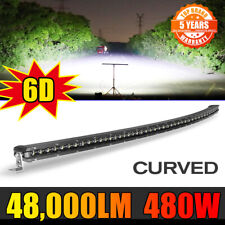 Roof 50inch Curved Slim Led Light Bar Combo Offroad Driving 4wd Suv Truck Boat
