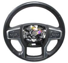 Oem 19-23 Chevy Silverado Tahoe Suburban Gmc Black Silver Leather Steering Wheel