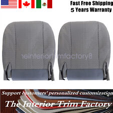 For 03-14 Chevy Express Gmc Savana Driver Passenger Bottom Cloth Seat Cover Gray