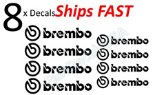 8 X Brembo Caliper Decal Black Sticker - Heat Resistant - Free Shipping