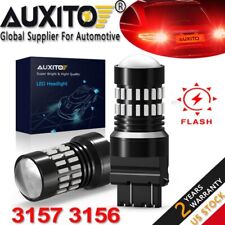 Auxito 3157 4157 4057 Led Red Brake Stop Tail Light Bulbs Strobe Flash Blinking