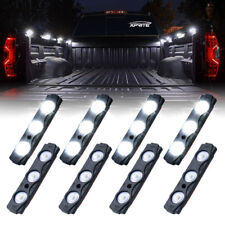 Xprite 8 Pods White Led Rock Lights Kit Car Truck Bed Lighting Neon Light Strips