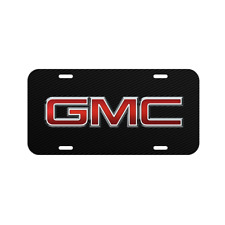 Gmc Vehicle License Plate Front Car Auto Tag Usa Made Black Carbon Truck Sierra