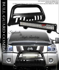 Black Bull Bar Guard W120w Cree Led Fog Light For 04-15 Nissan Titan05 Armada