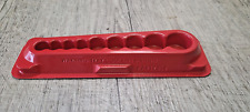 New Snap-on Tools Red Magnetic Socket Tray Organizer Submarine Style 9 Slots