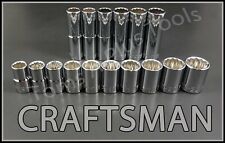 Craftsman Tools 16pc Short Deep 12 Metric Mm 12pt Ratchet Wrench Socket Set