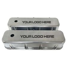Big Block Chevy Tall Polished Valve Covers - Flat Top - Custom Engravable