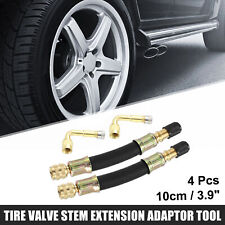 4pcs Tire Valve Stem Extension Tool 10cm 3.9 2 90 Degree Adapters For Car Truck