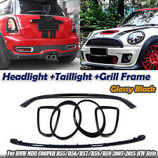 Frontrear Light Eyelid Frame Grille Trim For Mini Cooper R55r56r57 Jcw Style