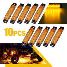 10x Amber Led 6 12v Side Marker Lights Indicators For Truck Trailer Bus Lorry Us