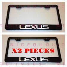 2x Lexus Stainless Steel Metal Finished License Plate Frame Holder