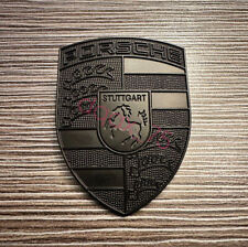 Refinished Black Custom Porsche Hood Crest Emblem Badge Fits All Popular Models