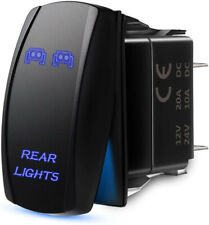 Pear Lights Blue Laser Rocker Switch Rear Led Light Bar 5 Pins Panel For Jeep