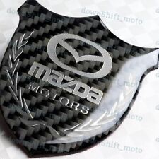 For Mazda 3d Carbon Fiber Car Front Body Trunk Rear Side Badge Emblem Sticker