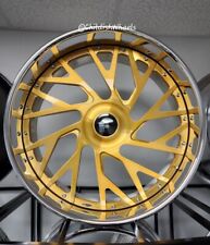 26 Inch Gold Forgiato Concentrati 5x120 5x127 Xl Floating Cap 3pc Wheels Rims