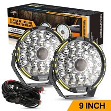 Auxbeam 9 Inch Round Led Work Light Offroad Driving Fog Lamp Pods Super Bright