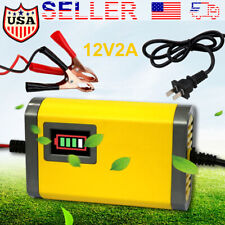 Auto Portable 12v Car Battery Charger Truck Trickle Maintainer Boat Motorcycle