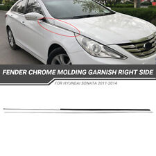 For Hyundai Sonata 2011-2014 Front Passenger Side Fender Garnish Chrome Molding