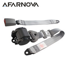 1x 3 Point Harness Fixed Retractable Replace Belt Seat Belt Gray Fits Fxd