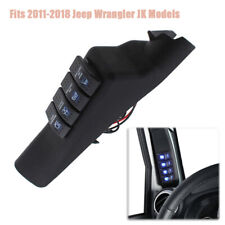 Auto Left Side 4 Switch Pod Panel A-pillar Kit Fit For Jeep Wrangler Jk 2011-18