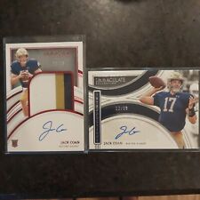 Jack Coan Panini Immaculate Two Autos One With A 3 Color Patch