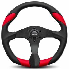 Momo Quark 350mm Steering Wheel Black Red Hub Adapter Kit Us Dealer