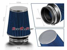 Blue 3.5 89mm Inlet Narrow Air Intake Cone Replacement Quality Dry Air Filter