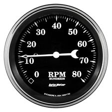 Auto Meter Old Tyme Black Series 3-38 In-dash Tachometer Gauge 0-8000 Rpm