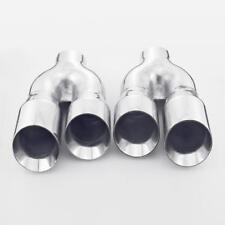 2pcs Dual Twin Angle-cut 304 Stainless Steel Exhaust Tip For Camaro Trans Am