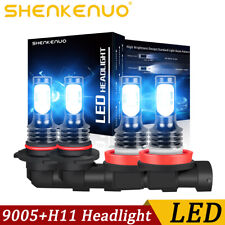 4x 9005h11 Led Headlight Combo High Low Beam Bulbs Kit Super Blue Bright Lamp